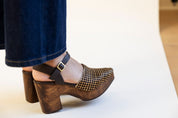 Pearl Chocolate Tweed Calf Clog Huma Blanco