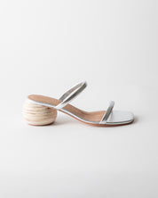 CHACHI HEELED SANDAL SILVER