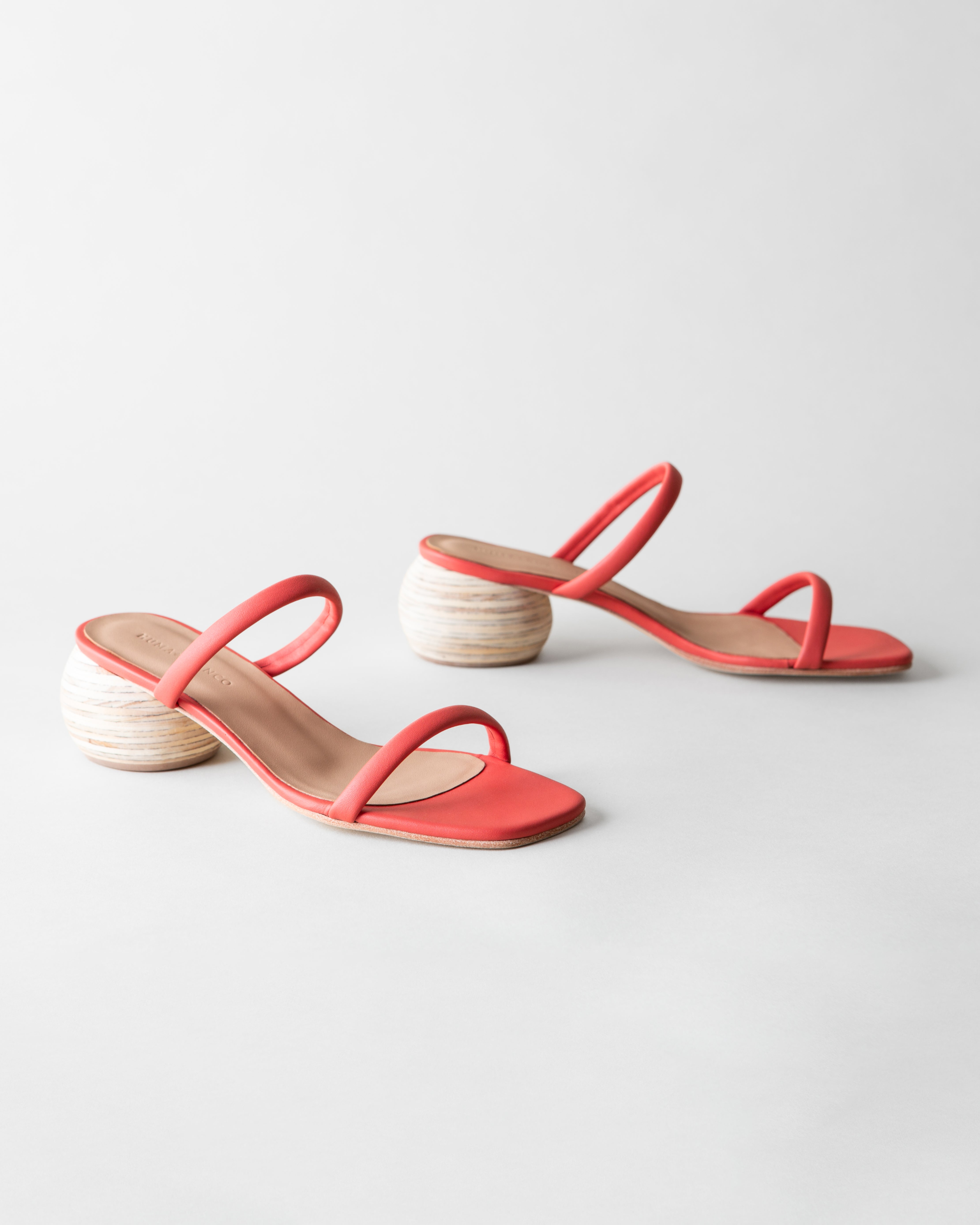 Chachi | Double-Strap Heeled Sandal | Huma Blanco