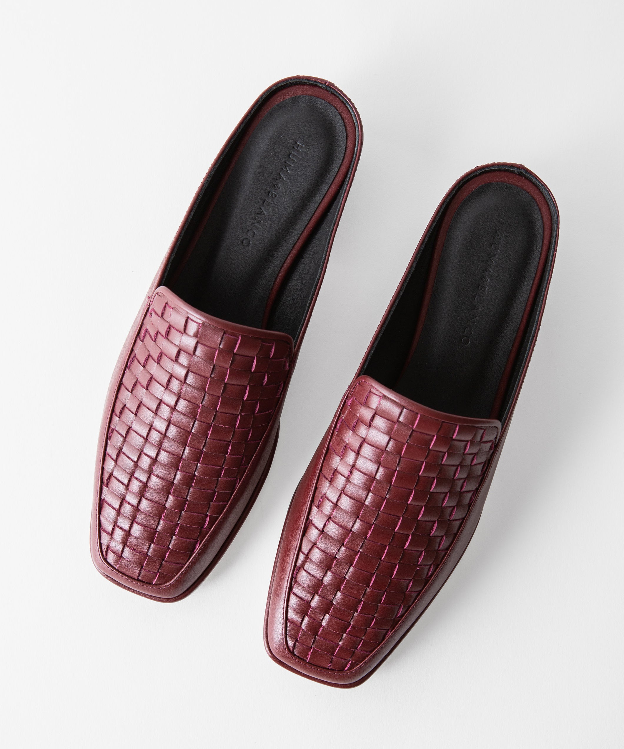 wine color with a black insole.
