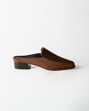 FELIX LOAFER MULE CHOCOLATE CALF HAIR
