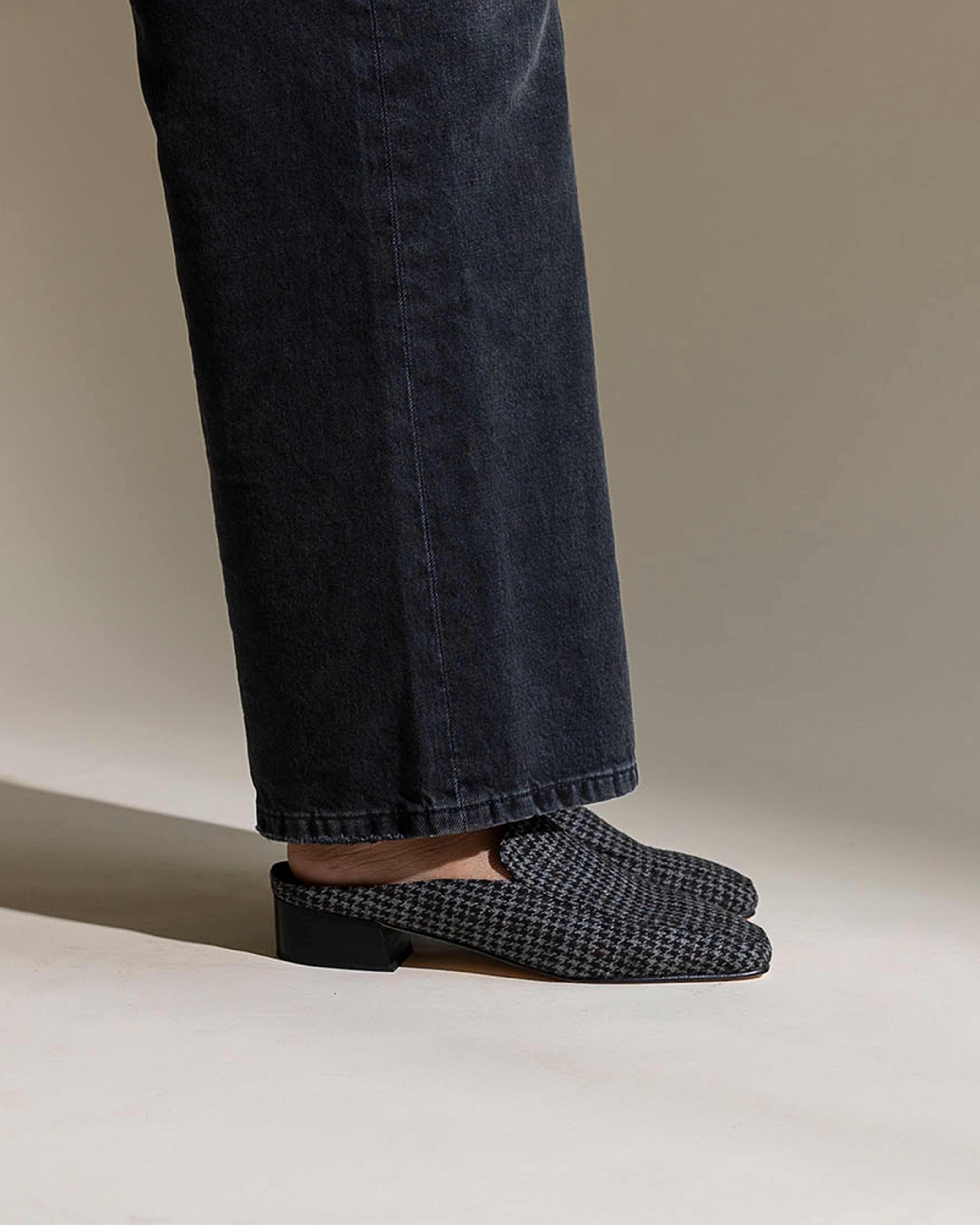 FELIX LOAFER MULE GREY TWEED