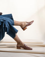 FELIX LOAFER MULE ROSE SNAKE