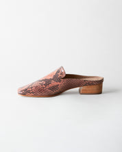 FELIX LOAFER MULE ROSE SNAKE