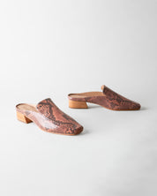 FELIX LOAFER MULE ROSE SNAKE