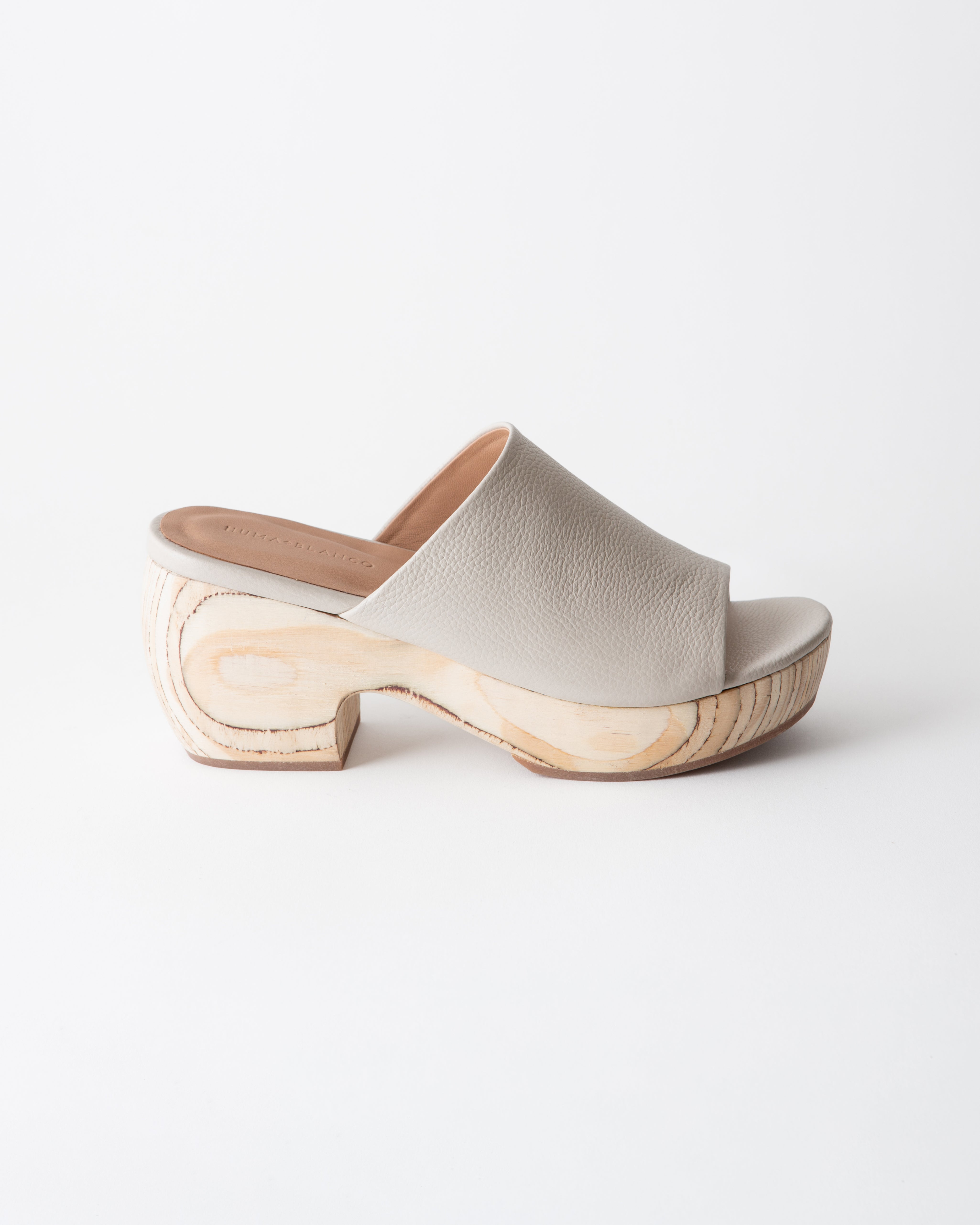 KATLYN CLOG SANDAL PEBBLED CREAM NAPPA