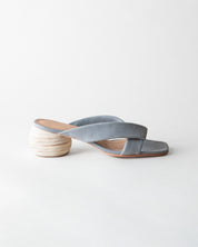KIRA HEELED SANDAL GREY SUEDE