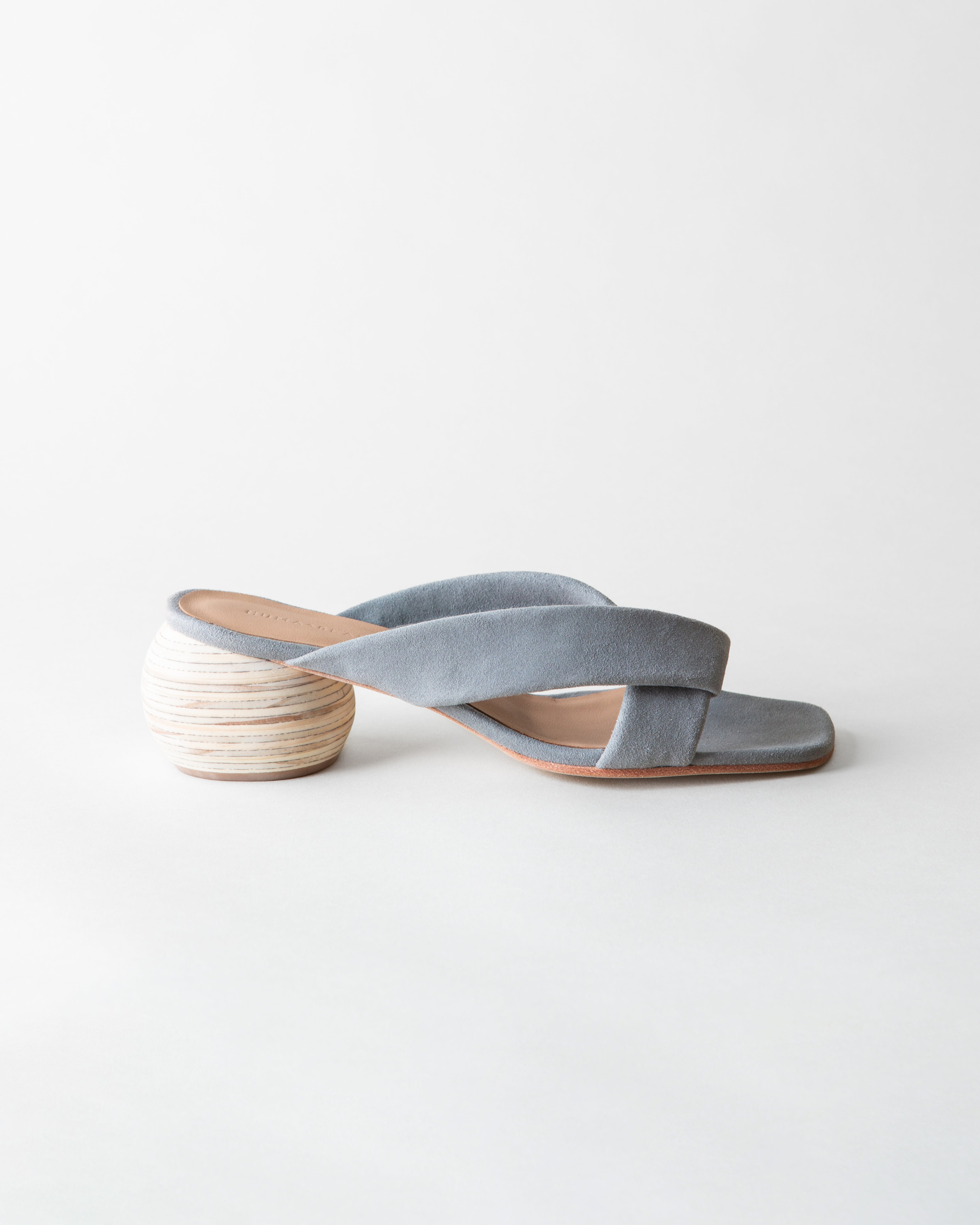 KIRA HEELED SANDAL GREY SUEDE