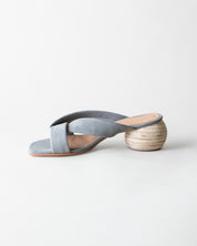 KIRA HEELED SANDAL GREY SUEDE