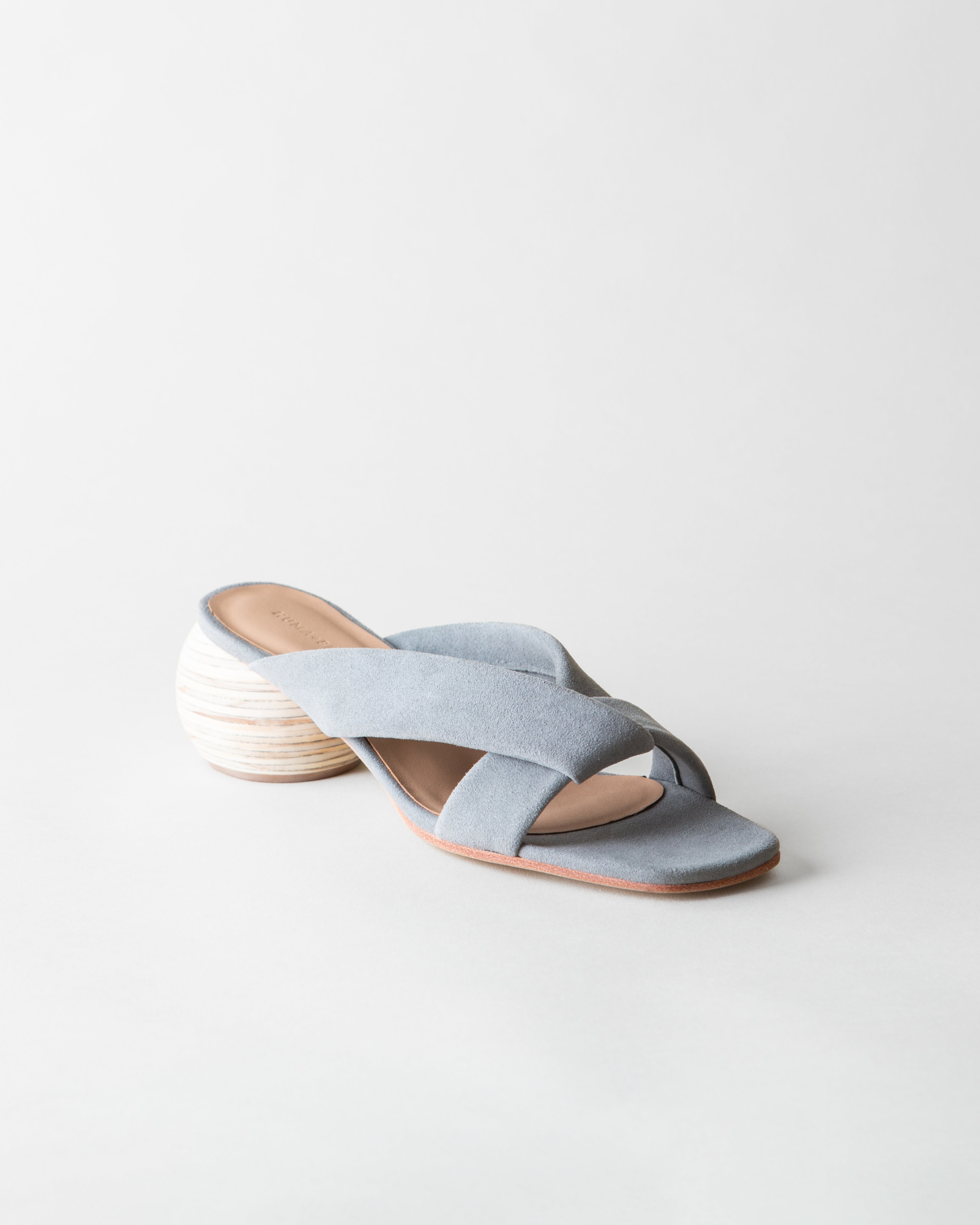 KIRA HEELED SANDAL GREY SUEDE