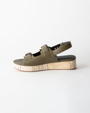 LEJA FLATFORM SANDAL CACTUS GRAINED NAPPA
