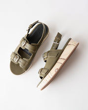 LEJA FLATFORM SANDAL CACTUS GRAINED NAPPA