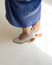 LUISA LOW HEEL BONE NAPPA