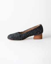 LUISA LOW HEEL CHARCOAL ALPACA