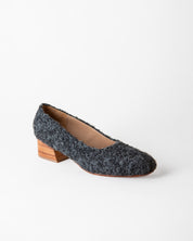 LUISA LOW HEEL CHARCOAL ALPACA