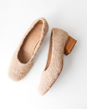 LUISA LOW HEEL OATMEAL ALPACA