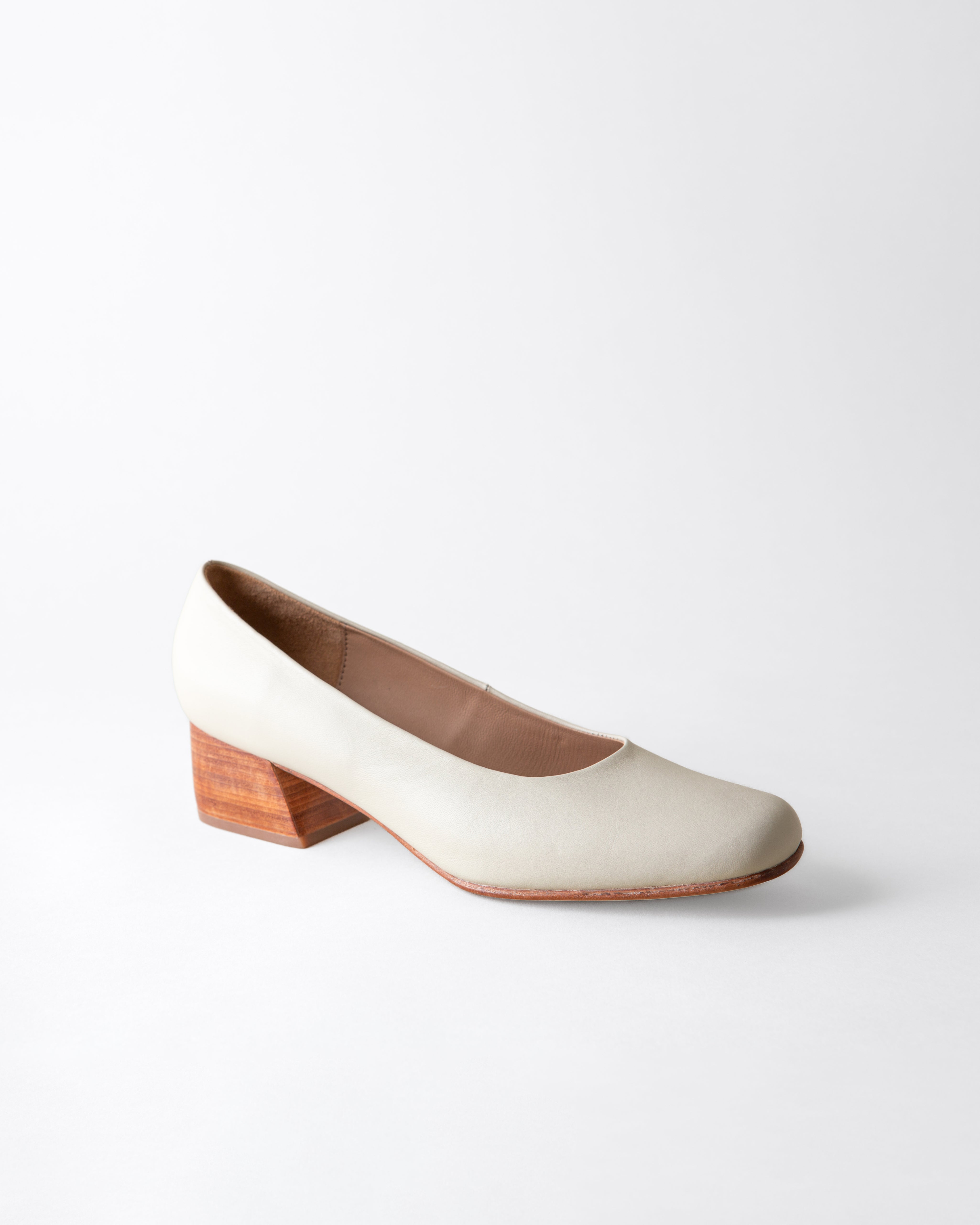 LUISA LOW HEEL BONE NAPPA