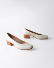 LUISA LOW HEEL BONE NAPPA