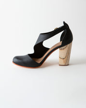LUNA NAYA BLOCK HEEL BLACK NAPPA
