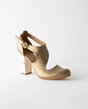 LUNA NAYA BLOCK HEEL GOLD NAPPA