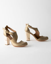 LUNA NAYA BLOCK HEEL GOLD NAPPA