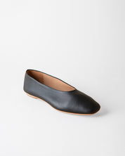 MARGAUX BALLET FLAT COAL NAPPA