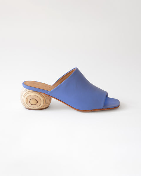 Milla Mule Azure Nappa | Women's Heeled Mule | Huma Blanco