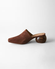 MINA MULE CHOCOLATE SUEDE