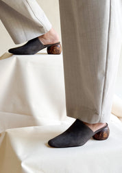 MINA MULE ASH SUEDE
