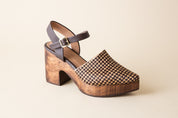 Pearl Chocolate Tweed Calf Clog Huma Blanco