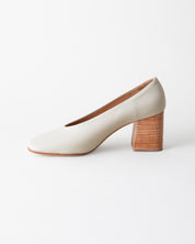 SALVADOR BLOCK HEEL BONE NAPPA