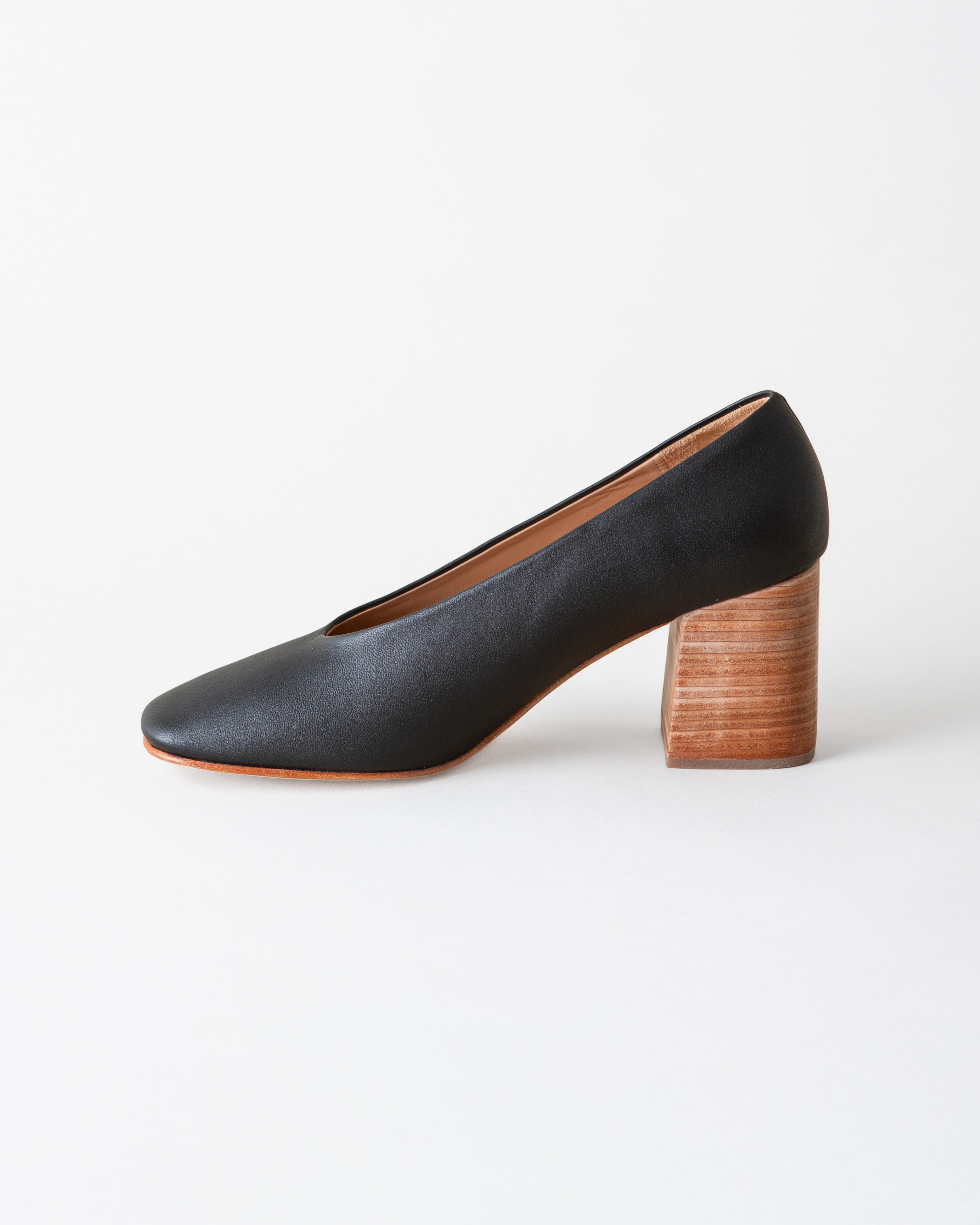 SALVADOR BLOCK HEEL COAL NAPPA
