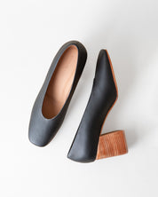 SALVADOR BLOCK HEEL COAL NAPPA
