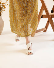 VICTORIA NAYA HEEL GRAINED IVORY NAPPA
