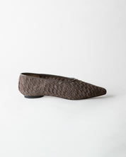 Zelda Ash Woven Suede